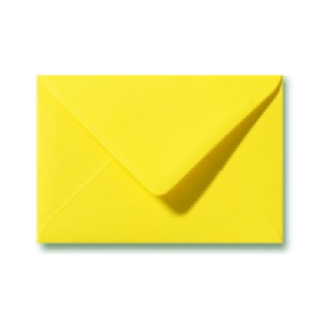 Envelop Kanariegeel; gekleurde envelop
